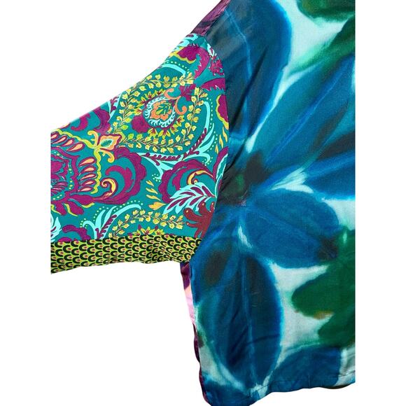 Alembika Cassandra Blouse in Cornflower Oversized Lagenlook Pull Over SZ LG - Picture 5 of 8